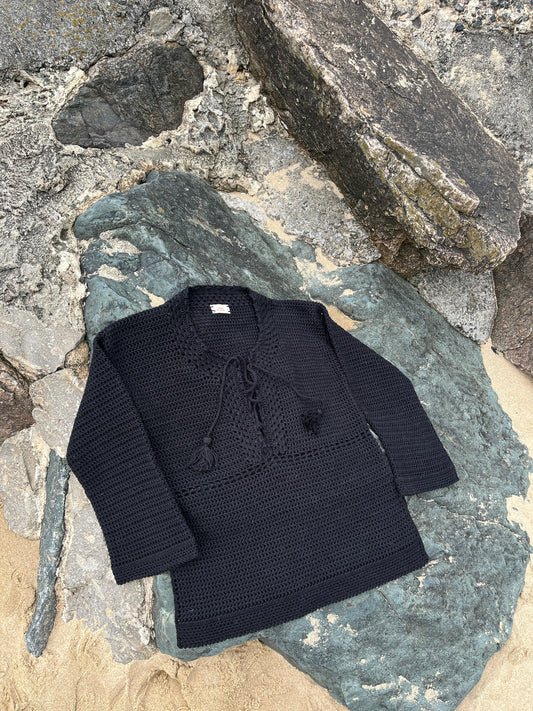 Lace-Up Caftan Dress