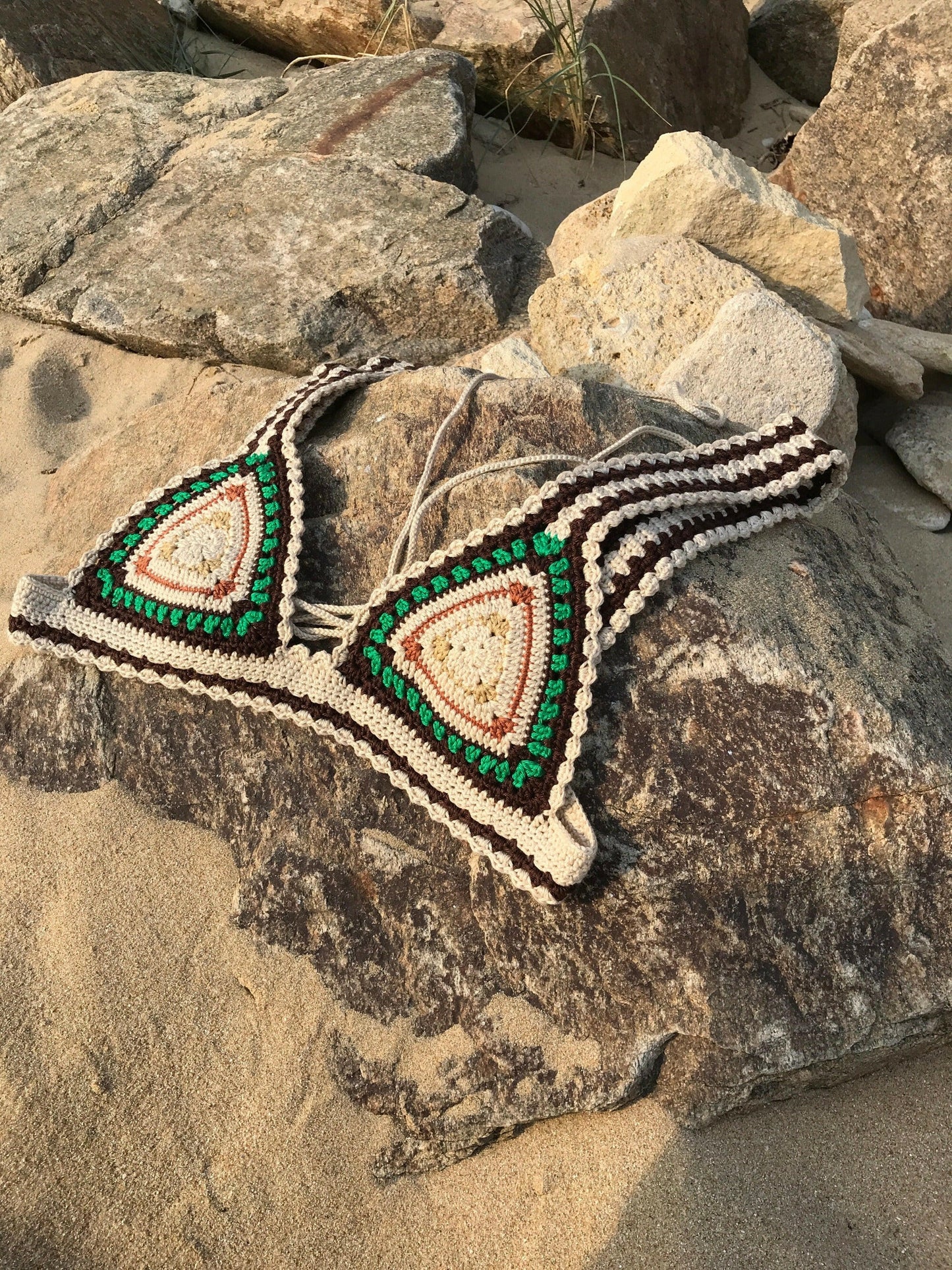 Haut de maillot de bain en crochet